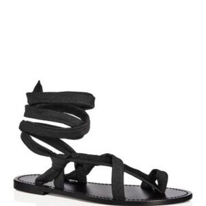 New in box, Aqua Women's Yasmin Ankle Tie Strappy Toe Ring‎ Sandals